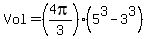 Vol+=+%284pi%2F3%29%2A%285%5E3+-+3%5E3%29