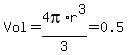 Vol+=+4pi%2Ar%5E3%2F3+=+0.5