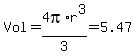 Vol+=+4pi%2Ar%5E3%2F3+=+5.47
