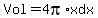 Vol+=+4pi%2Axdx