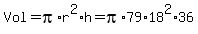 Vol+=+pi%2Ar%5E2%2Ah+=+pi%2A79%2A18%5E2%2A36