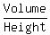 Volume%2FHeight