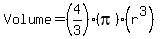 Volume=%284%2F3%29%28pi%29%28r%5E3%29