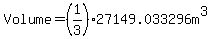 Volume+=+%281%2F3%2927149.033296m%5E3