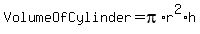 VolumeOfCylinder+=+pi%2Ar%5E2%2Ah
