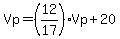 Vp=%2812%2F17%29Vp%2B20