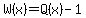 W%28x%29+=+Q%28x%29-1