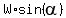 W%2Asin%28alpha%29