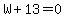 W%2B13+=+0
