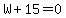 W%2B15=0