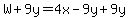 W%2B9y=4x-9y%2B9y