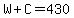 W%2BC=430