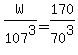 W%2F107%5E3+=+170%2F70%5E3