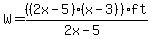 W=%28%282x-5%29%28x-3%29%29ft%2F%282x-5%29