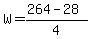 W=%28264-28%29%2F4