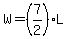 W=%287%2F2%29L