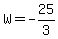 W=+-25%2F3