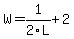 W=1%2F2L%2B2
