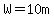 W=10m
