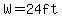 W=24ft