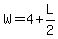 W=4%2BL%2F2