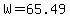 W=65.49