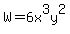 W=6x%5E3y%5E2