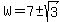 W=7+%2B-+sqrt%283%29