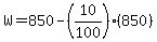 W=850-%2810%2F100%29%28850%29