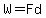 W=Fd