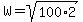 W=sqrt%28100%2A2%29