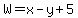 W=x-y%2B5
