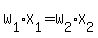W%5B1%5D%2AX%5B1%5D=W%5B2%5D%2AX%5B2%5D