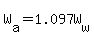 W%5Ba%5D=1.097W%5Bw%5D