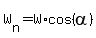 W%5Bn%5D+=+W%2Acos%28alpha%29