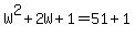 W%5E2%2B2W%2B1=51%2B1