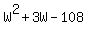 W%5E2%2B3W-108