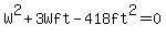 W%5E2%2B3Wft-418ft%5E2=0