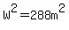 W%5E2=288m%5E2
