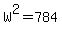 W%5E2=784