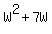 W%5E2+%2B+7W