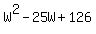 W%5E2+-+25W+%2B+126
