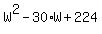 W%5E2+-+30%2AW+%2B+224