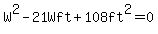 W%5E2-21Wft%2B108ft%5E2=0
