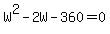 W%5E2-2W-360=0