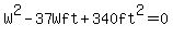 W%5E2-37Wft%2B340ft%5E2=0