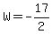 W+=+-17%2F2