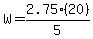 W+=+2.75%2820%29%2F5