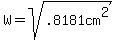 W+=+sqrt%28.8181cm%5E2%29