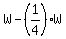 W+-+%281%2F4%29W